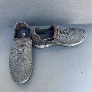 Bernie Mev Victoria Black Slip-On Flat Elastic Comfort Sneaker Women US 6, UK 37